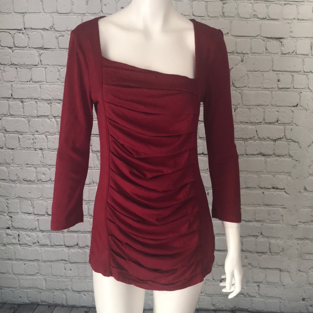 Asymmetrical long sleeve top